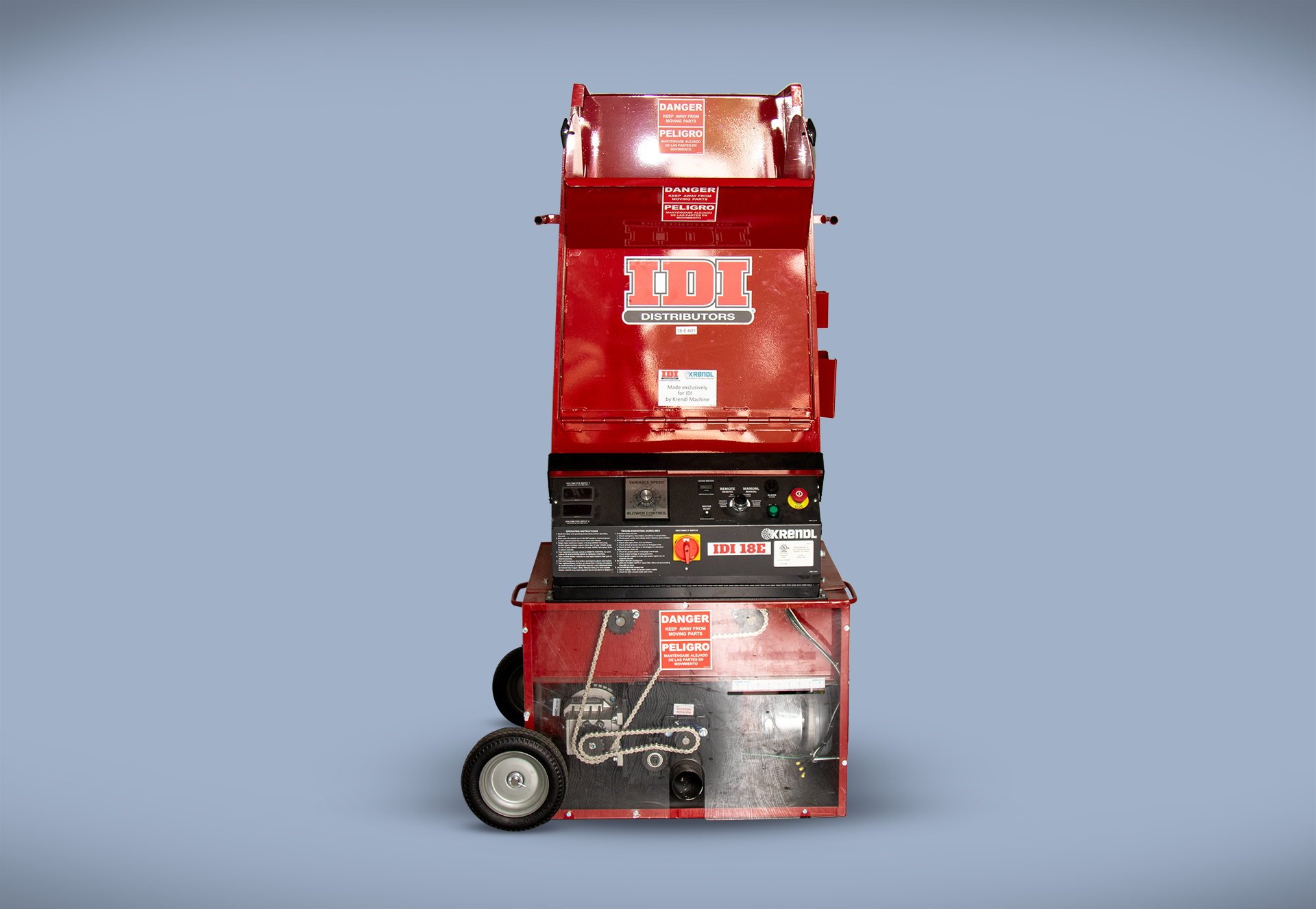 Insulation blowing machine anchor up