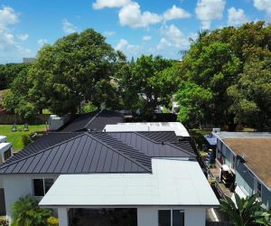 Dark Bronze Metal with Flat Roof in East Hialeah